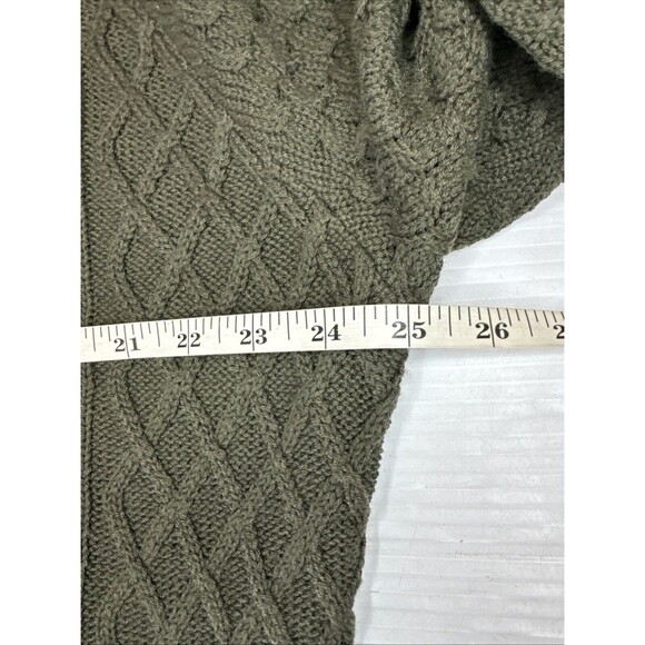 Nike Life Men’s Cable Knit Turtleneck Sweater Wool Blend Green FB7770-325 Sz Med - Picture 9 of 10